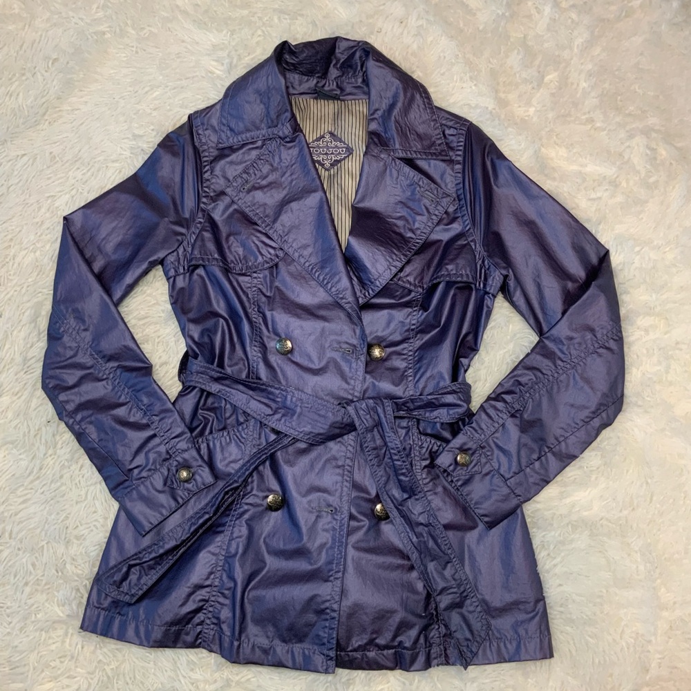 JouJou Purple Women's Trench Jacket